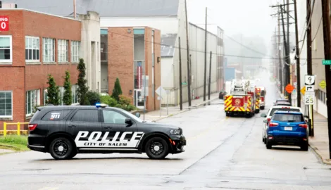 Equipment fire briefly blocks Broadway
